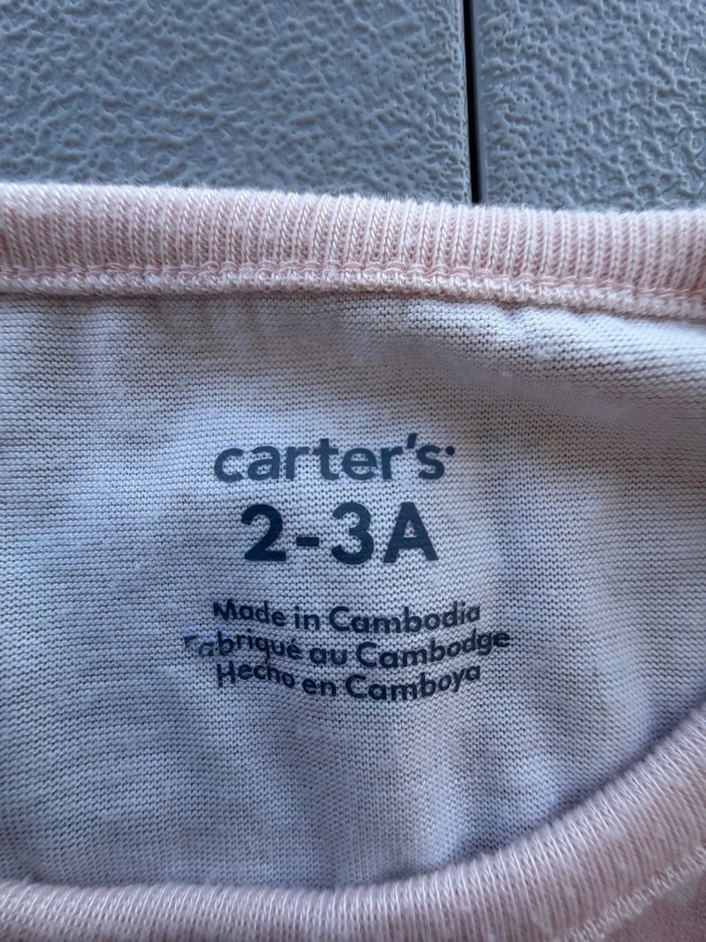 Carter's Light Pink Polka Dot Cat Face Long Sleeve Nightgown